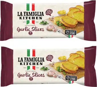 Coles La Famiglia Garlic Bread Slices offer