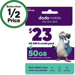 Woolworths Dodo $23 Starter Pack§ offer