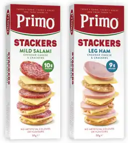 Coles Primo Stackers-57g offer