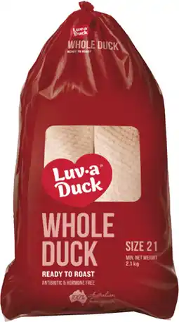 Coles Luv a Duck Frozen Whole Duck offer