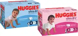 Coles Huggies Ultra Dry Jumbo Nappies-108 Pack offer