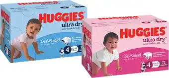 Coles Huggies Ultra Dry Jumbo Nappies-108 Pack offer
