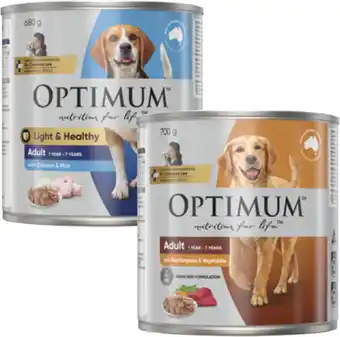 Coles Optimum Dog Food-700g offer