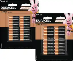 Coles Duracell Coppertop Batteries AA or AAA 20 Pack offer