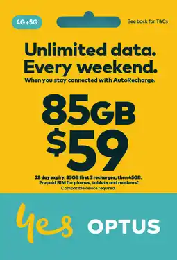 Coles Optus $59 Prepaid SIM Starter Kit offer