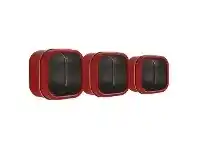Officeworks Three By Three Magnetic Storage Tin Red 3 Pack offer