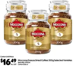 C-Store Distribution Moccona Freeze Dried Coffee 200g Selected Varieties offer