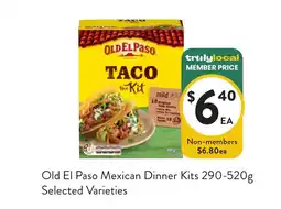 Foodworks Old El Paso Mexican Dinner Kits offer