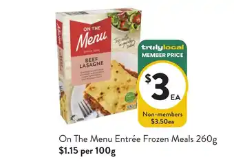 On The Menu Beef Lasagne