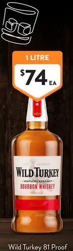Foodworks Wild Turkey Bourbon Whiskey offer