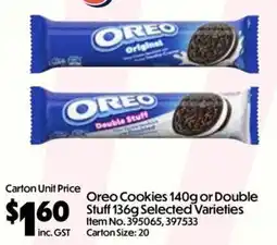 C-Store Distribution Oreo Cookies Selected Varieties offer