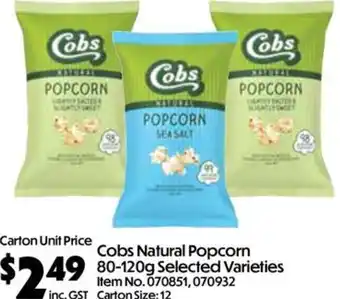 Cobs Natural Popcorn