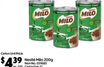 C-Store Distribution Nestlé Milo offer