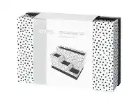 Officeworks Otto Monochrome 4 Piece Desk Set White offer