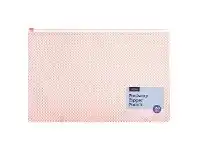 Officeworks J.Burrows Soft Zipper Pouch Document Wallet Orange offer