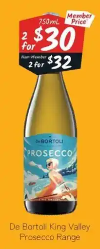 Cellarbrations De Bortoli King Valley Prosecco Range offer