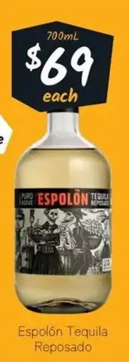 Cellarbrations Espolón Tequila Reposado offer