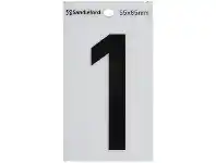 Officeworks Sandleford 1 Self-adhesive Numeral White 85mm offer