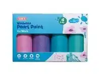 Officeworks Kadink Washable Pearl Poster Paint 125mL x 4 Pack offer
