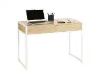 Officeworks Studymate Sheffield 2 Drawer 1115mm Desk White and Oak offer