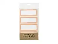 Officeworks Rectangle Label 100 x 38mm 20 Pack Neon Orange offer