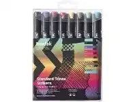 Ironlak Tri-grip Twin Graphic Markers Standard 8 Pack
