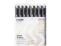 Officeworks Ironlak Tri-grip Twin Graphic Markers Pastel 8 Pack offer