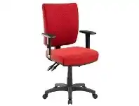 Officeworks Pago Flash II Deluxe Heavy-Duty Ergonomic Chair with Arms Red offer