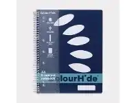 Officeworks ColourHide 5 Subject Notebook 250 Pages Navy offer