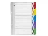 Officeworks Marbig Reinforced A5 5 Tab Divider offer