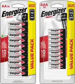 IGA Energizer Max AA 16 Pack or AAA 14 Pack Batteries offer
