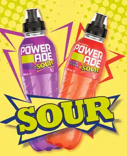 IGA NEW Powerade Sour Grape or Peach 600mL offer