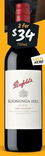Cellarbrations Penfolds Koonunga Hill RangeRange Cans offer