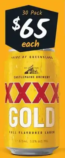 Cellarbrations XXXX Gold Block Cans offer