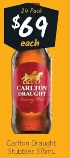 Cellarbrations Carlton Draught Stubbies offer