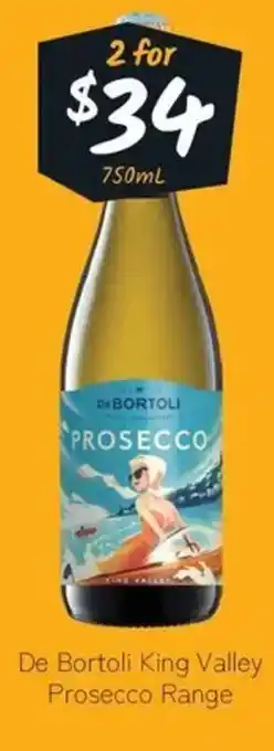 Cellarbrations De Bortoli King Valley Prosecco Range offer