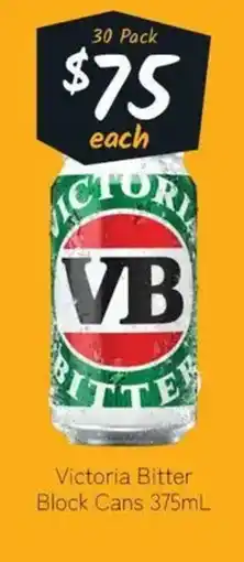 Cellarbrations Victoria Bitter Block Cans offer