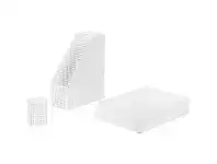 Otto Metal Desk Accessory Set 3 Piece White