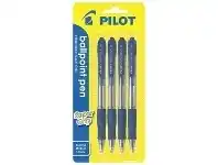 Officeworks Pilot Super Grip Retractable Ballpoint Pen Blue 4 Pack offer
