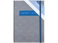 Officeworks J.Burrows A5 Address Book 144 Page Grey offer
