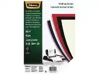 Officeworks Fellowes Leatherboard Binding Covers A4 Black 25 Pack offer