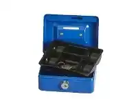 Officeworks J.Burrows Mini Cash Money Box Blue offer