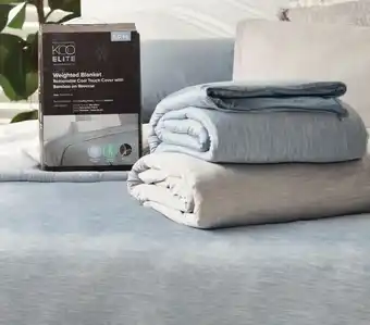 Spotlight Koo Elite Weighted Blanket with Removable Cool Touch Cover with Bamboo on Reverse offer