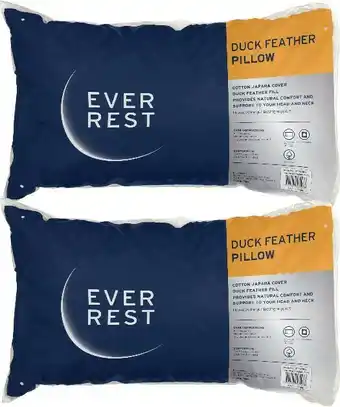 Spotlight 50% off Ever Rest Duck Feather Standard Pillow offer