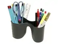 Officeworks Marbig Enviro Duo Pencil Cup Black offer
