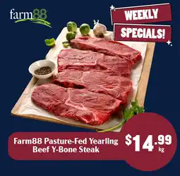 Tasman Butchers Farm88 Pasture-Fed Yearling Beef Y-Bone Steak offer