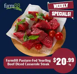 Tasman Butchers Farm88 Pasture-Fed Yearling Beef Diced Casserole Steak offer