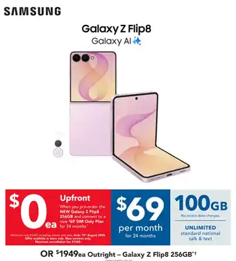 Harvey Norman Samsung Galaxy Z Flip8 offer