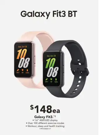 Harvey Norman Galaxy Fit3 BT offer