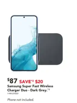 Harvey Norman Samsung Super Fast Wireless Charger Duo - Dark Grey offer